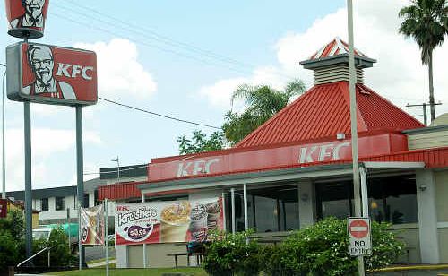 Gympie’s KFC (pictured) was robbed by two knife wielding bandits, who demanded cash before fleeing, on Sunday. Gympie’s KFC (pictured) was robbed by two knife wielding bandits, who demanded cash before fleeing, on Sunday.